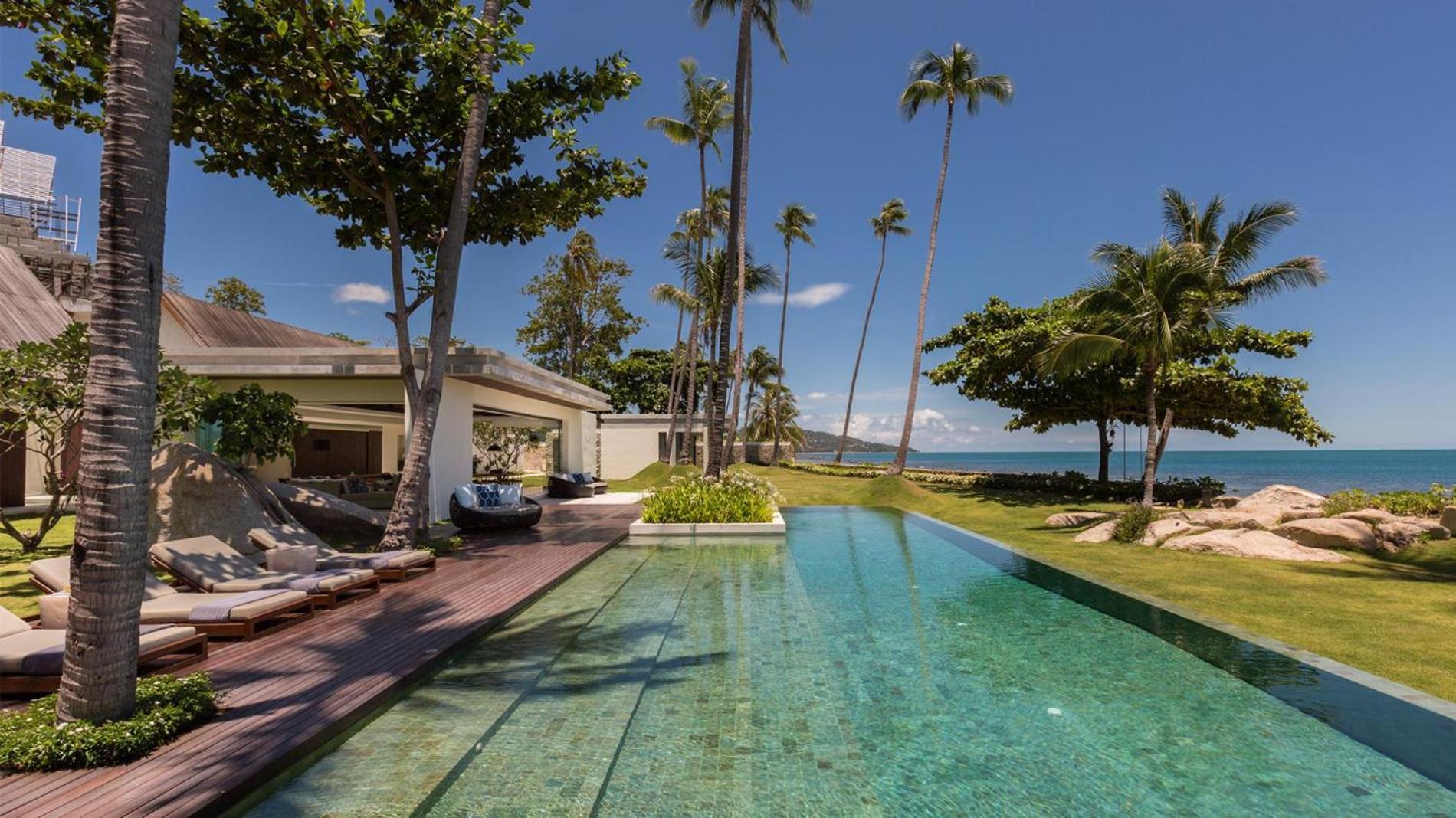 Fashionable Villa Malabar Beachfront 5 Bedrooms Plus 2 Kid'S Bedrooms Laem Sor Exteriör bild