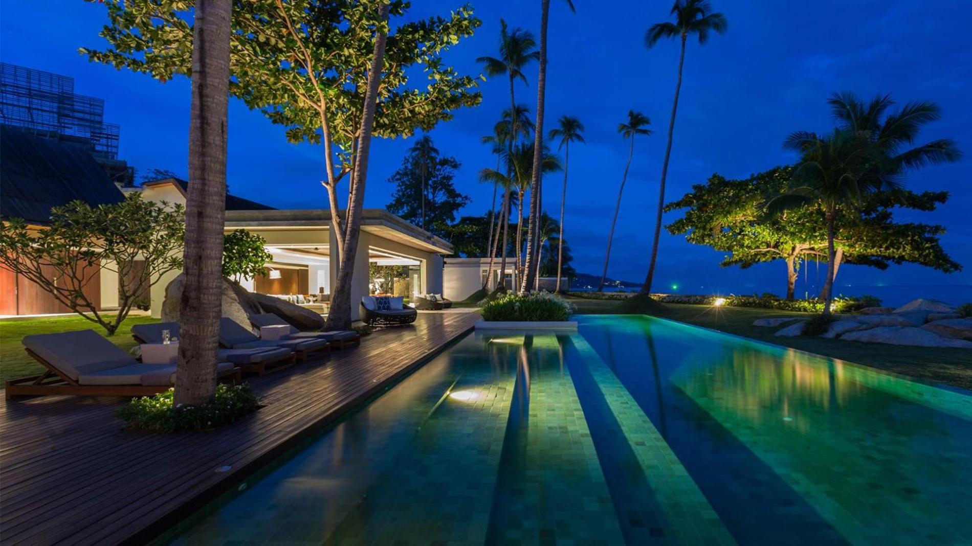 Fashionable Villa Malabar Beachfront 5 Bedrooms Plus 2 Kid'S Bedrooms Laem Sor Exteriör bild